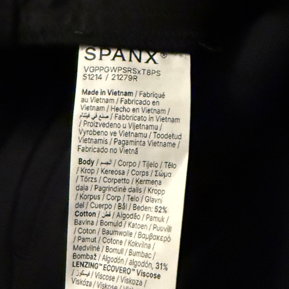 NWT * SPANX High-Rise Wide-Leg Black Trousers women Size large - Picture 6 of 12